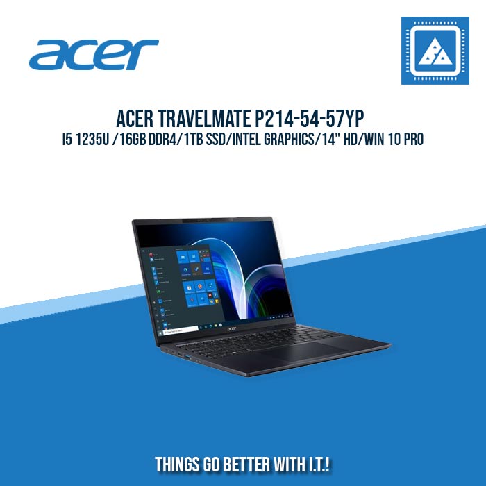ACER TRAVELMATE P214-54-57YP  I5 1235U /16GB DDR4/1TB SSD | BEST FOR STUDENTS AND FREELANCERS LAPTOP ACER TRAVELMATE P214-54-57YP  I5 1235U /16GB DDR4/1TB SSD | BEST FOR STUDENTS AND FREELANCERS LAPTOP